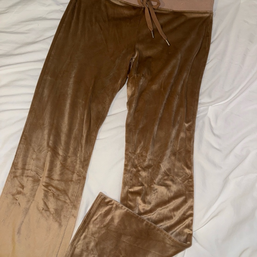 Aerie Brown Velvet Flare Pants